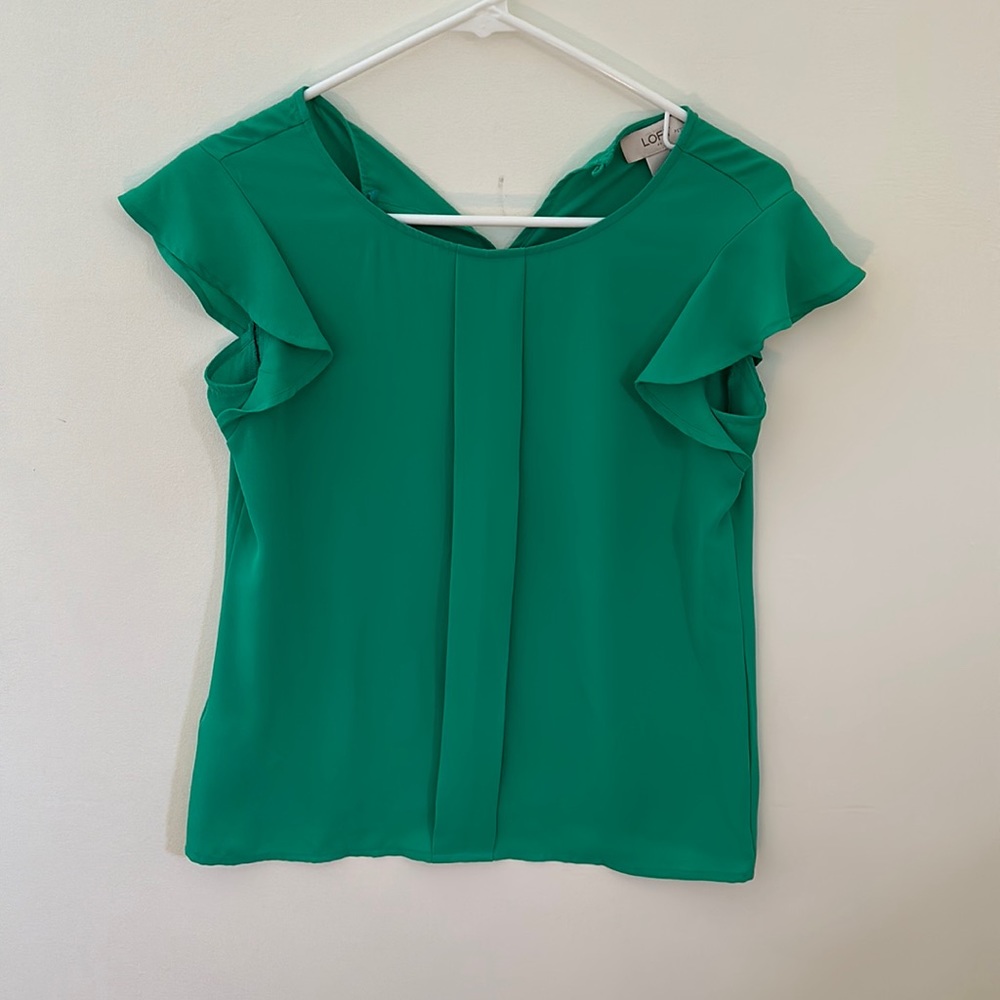 Ann Taylor Loft petite green blouse